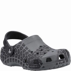 Crocs Kids Classic Graphic Clog Breathable Material Support Feel