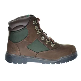 Kinney Shoes Colorado Hiking Boots Timberland 6 Inch Big Kid's Field Boots Brown Nubuck/Green