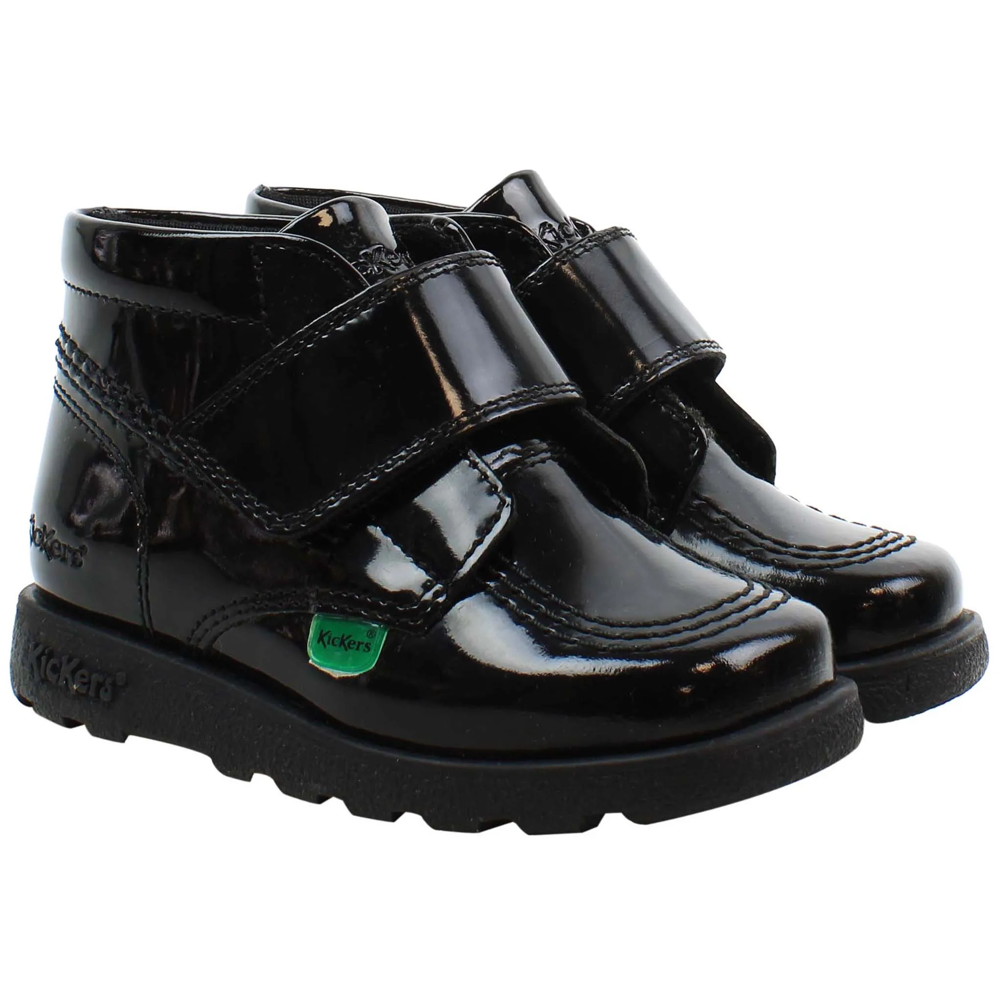 Kickers Fragma Hi Shine MTO Kids Black Boots Burberry Rain Boots