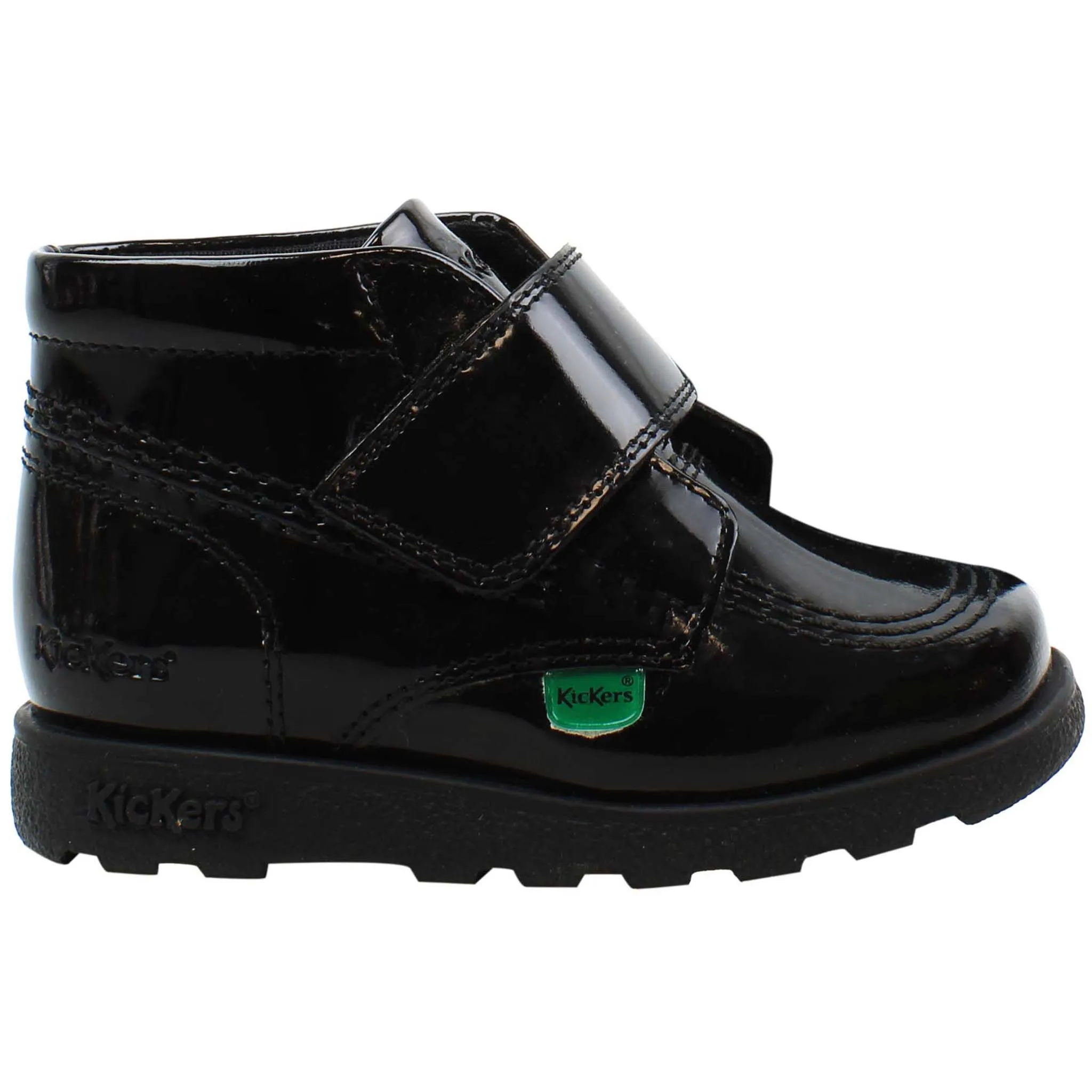 Zipper Cowboy Boots Kickers Fragma Hi Shine MTO Kids Black Boots