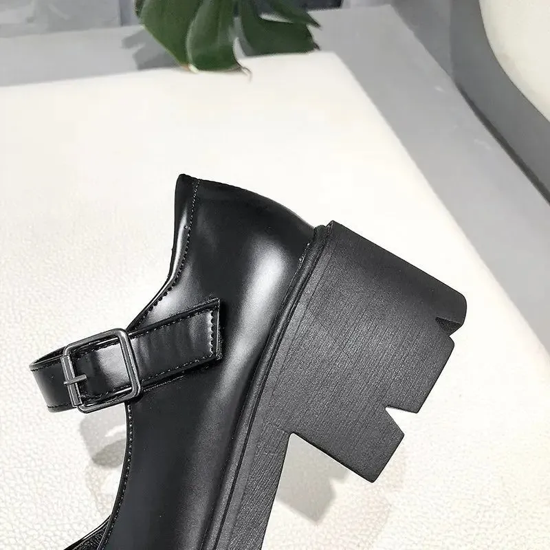 2024 Summer Platform Leather Shoes Women Flats Casual Oxford Loafers Thick Bottom Ladies Wedge Lolita Shoes  Ladies Flattered Bonbon Loafers