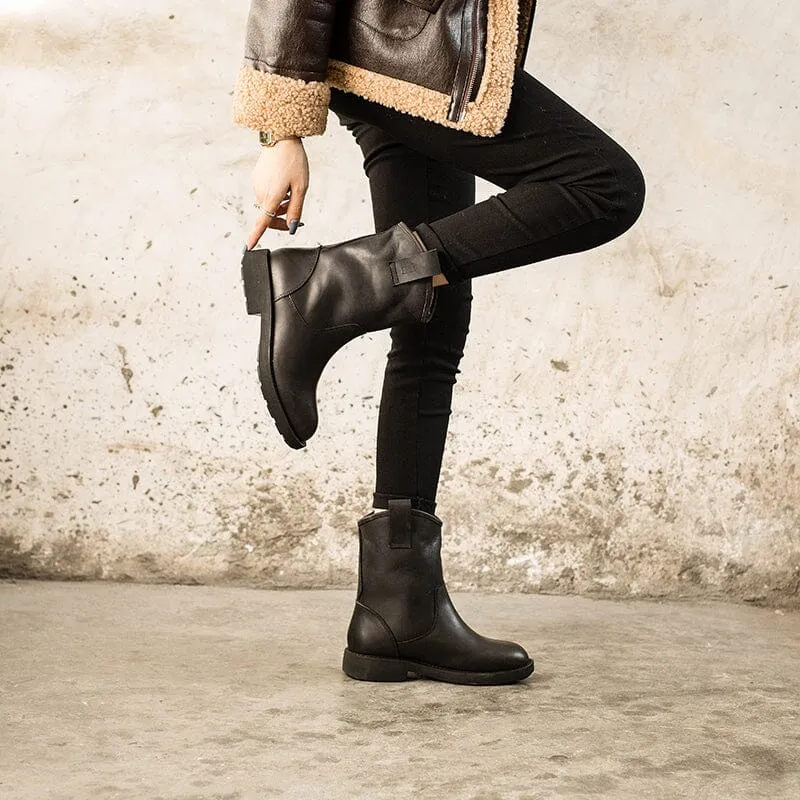 Western Cowboy Boots Handmade Top Cowhide Snow Boots Fleece Lined Black/Coffee/White Columbia Omni Heat Lazy Bend Moc Snow Boot