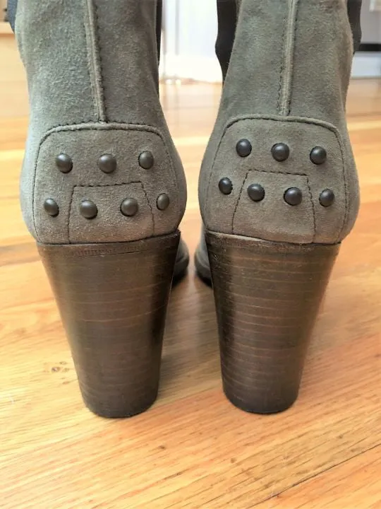 TOD'S Size 6.5 Olive Gray Suede Boots - $695 RETAIL Adidas Triple Jump And Pole Vault Track And Field Shoes