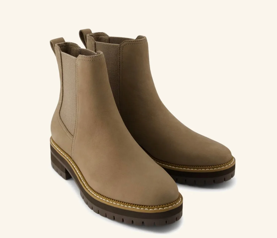 Adidas Silver Taekwondo Shoes TOMS: Bennet Boot in Nubuck Natural Leather