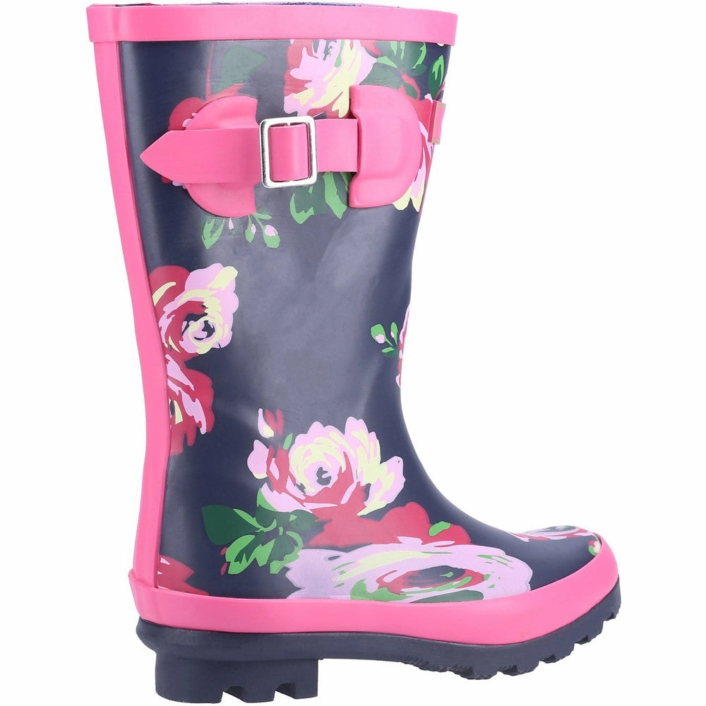 Cotswold Flower Wellington Boot Crisp Edge