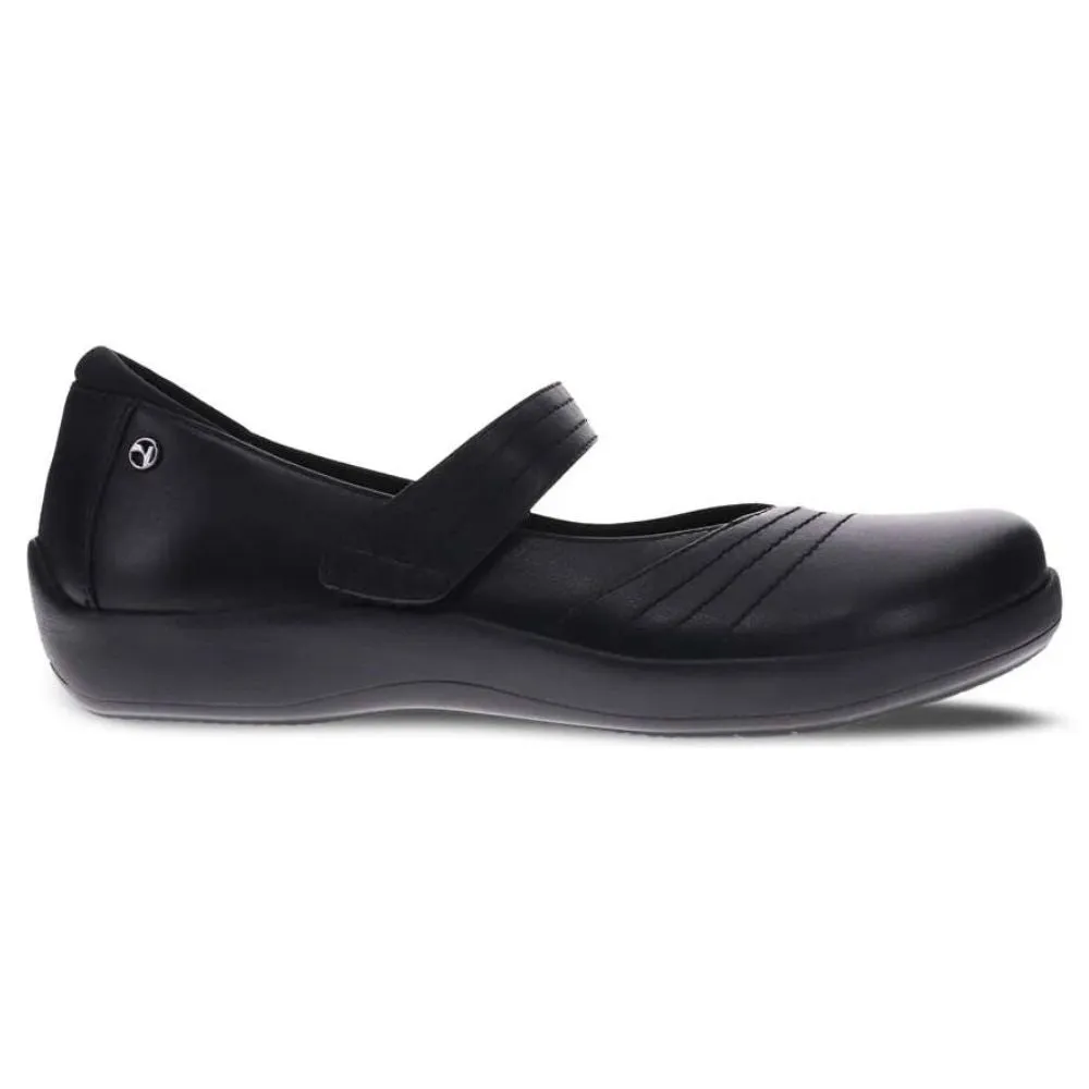 Revere Timaru Black French Mary Jane Shoe (Women's) Flat Wedding Shoes