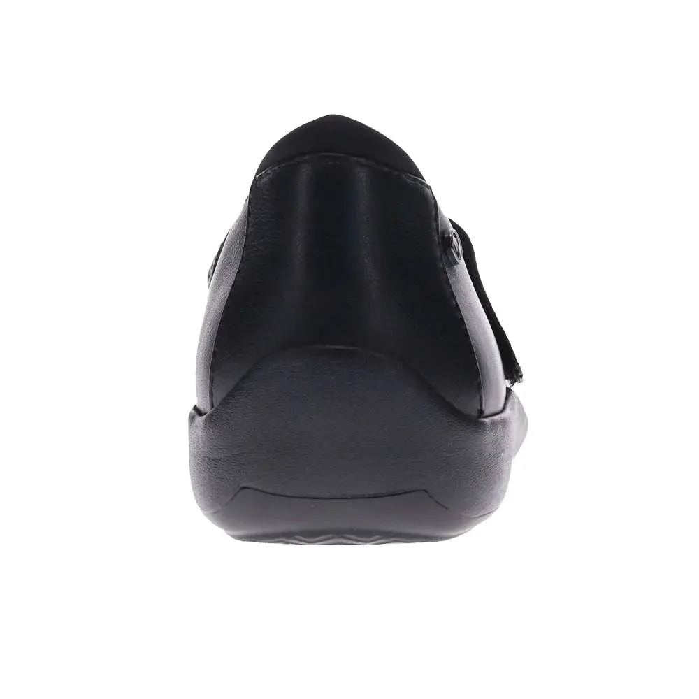 Revere Timaru Black French Mary Jane Shoe (Women's) Flat Shoes With Skinny Jeans