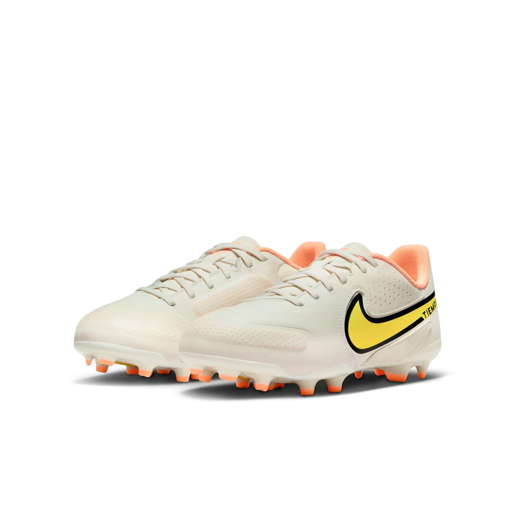 Nike Junior Tiempo Legend 9 Academy FG/MG Firm Ground Soccer Cleats - Phantom/Yellow Kids' Phantom 6 Club