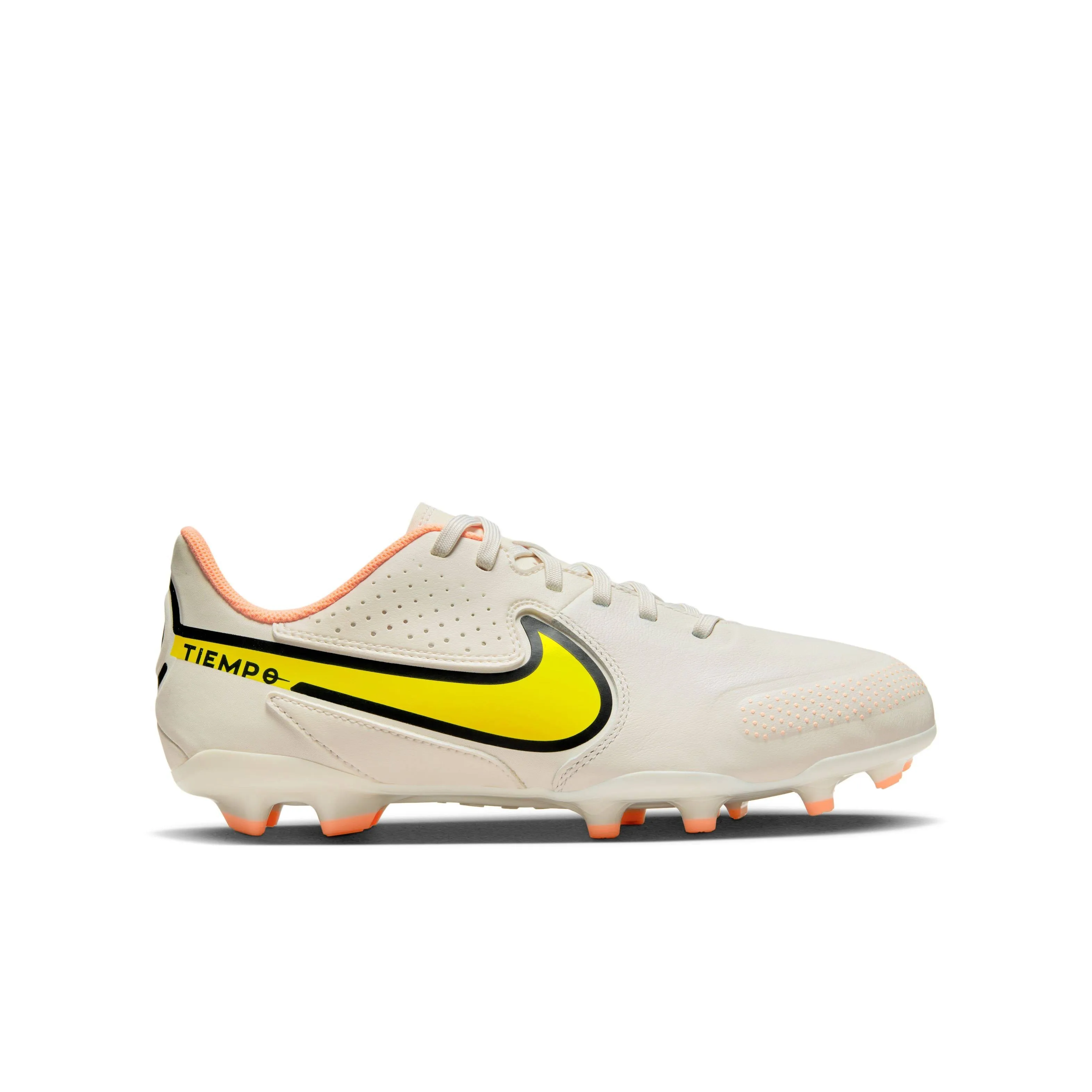Nike Junior Tiempo Legend 9 Academy FG/MG Firm Ground Soccer Cleats - Phantom/Yellow F50 Pro Mid Fg Soccer