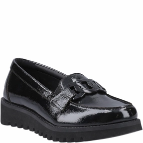 Comfortable Step Hush Puppies Francis Loafer Patent Senior School Shoes