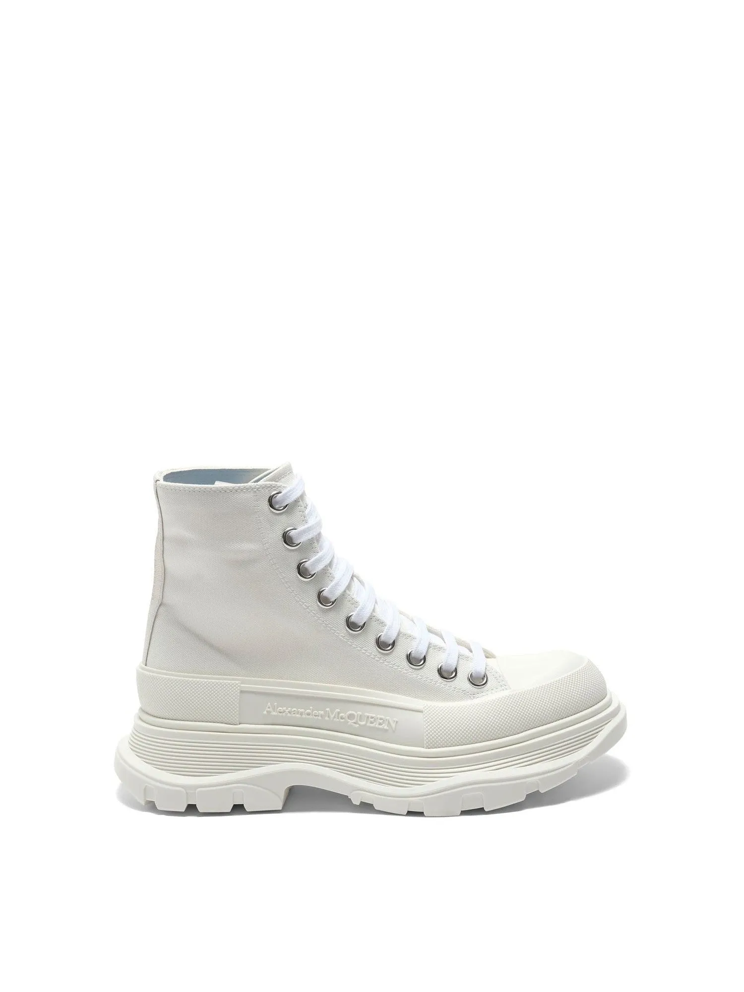 Tread Slick Canvas Lace-Up Boots in White Botw Snow Boots