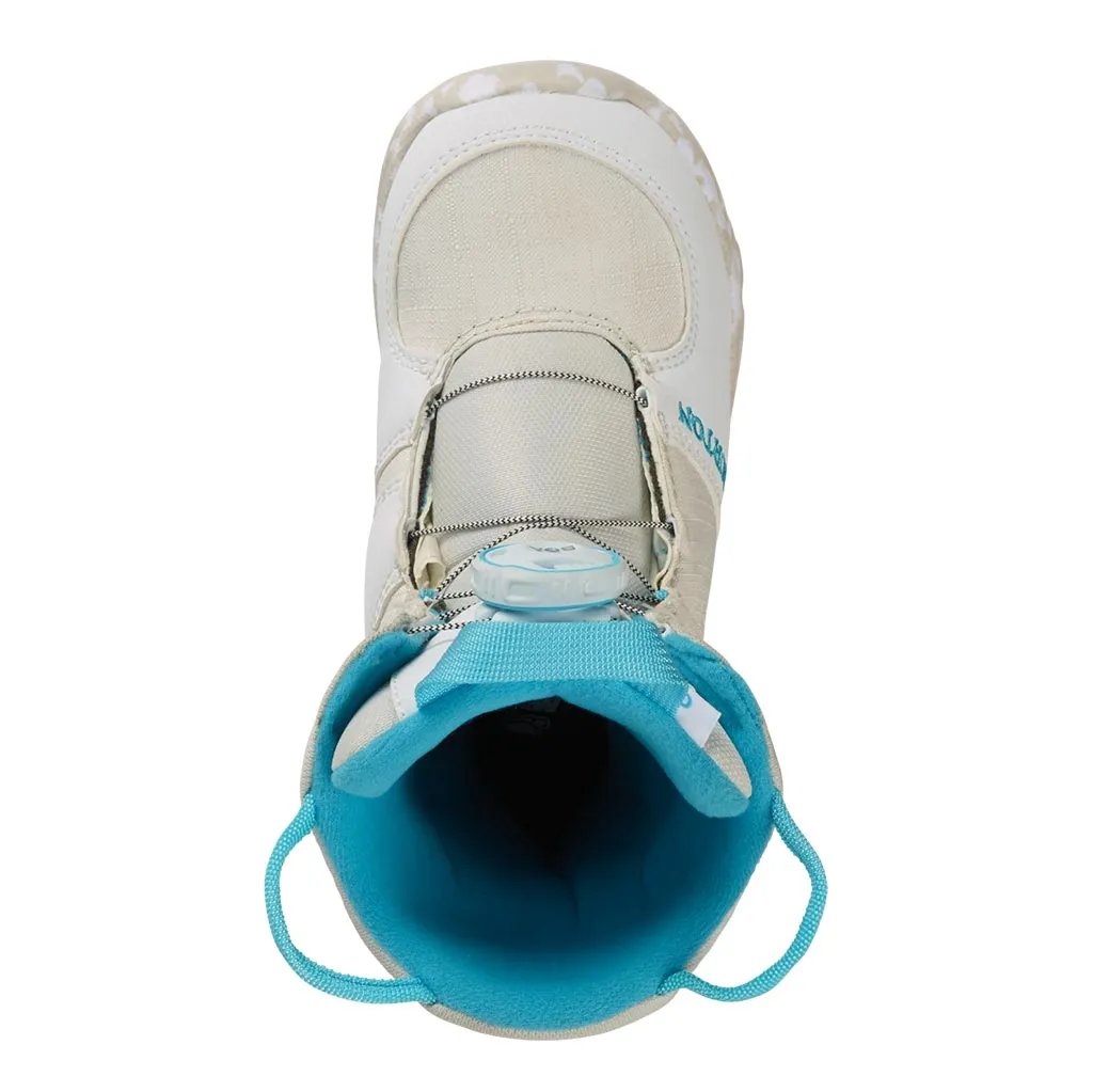 Burton 2024 Grom Boa Boots - White Zebra Boots
