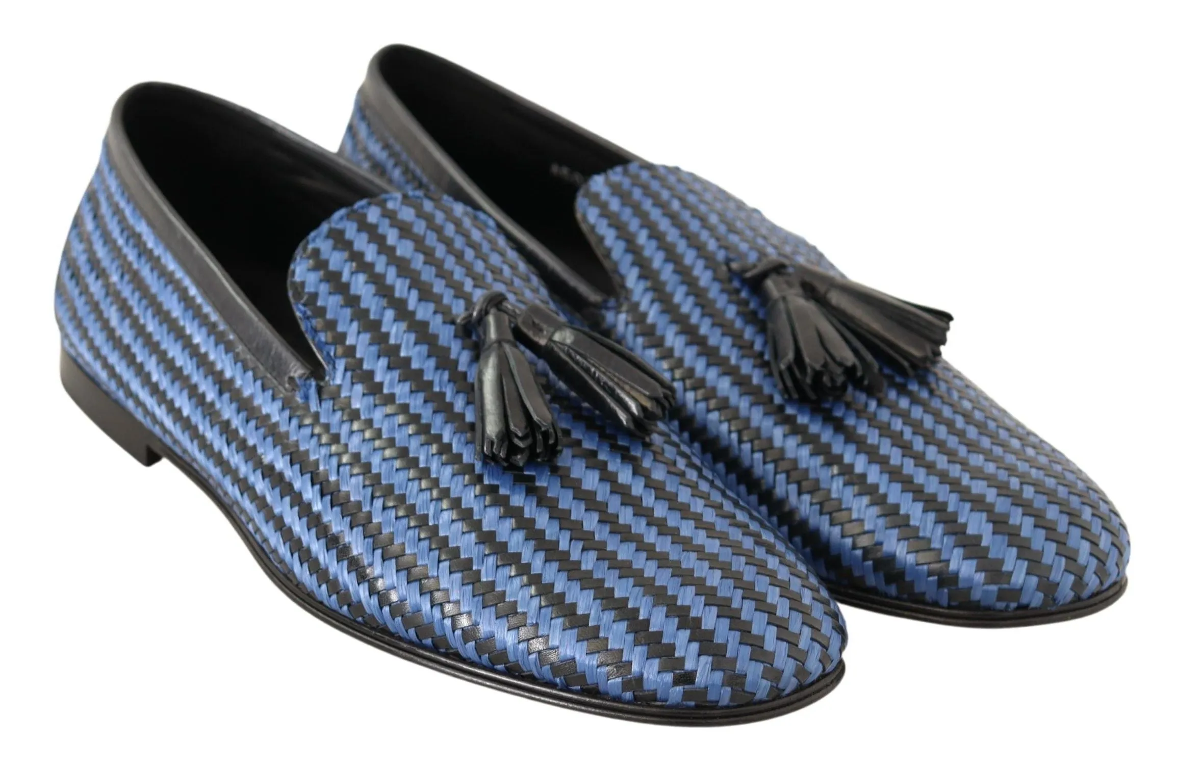 70s Loafers Dolce & Gabbana Elegant Woven Leather Loafers