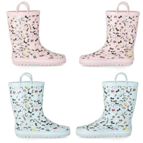 Wedge Knee Boots Trespass Starryton Kids Outdoor Waterproof Rubber Wellies