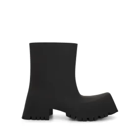 Fluffy Boots Trooper Rubber Boot in Black