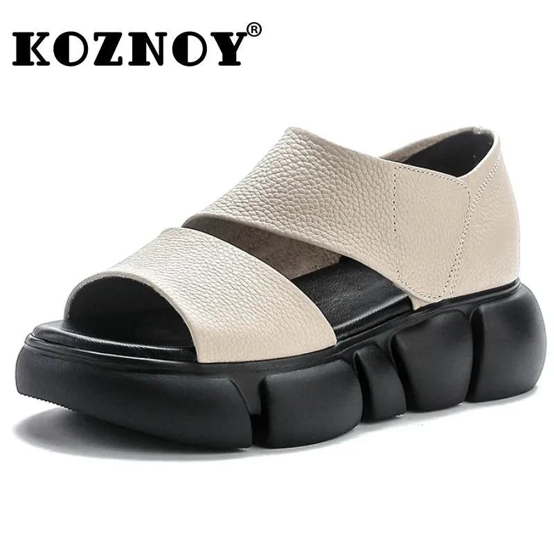 Koznoy Women's Leather Ankle Flats Cheap Flats Shoes Near Me
