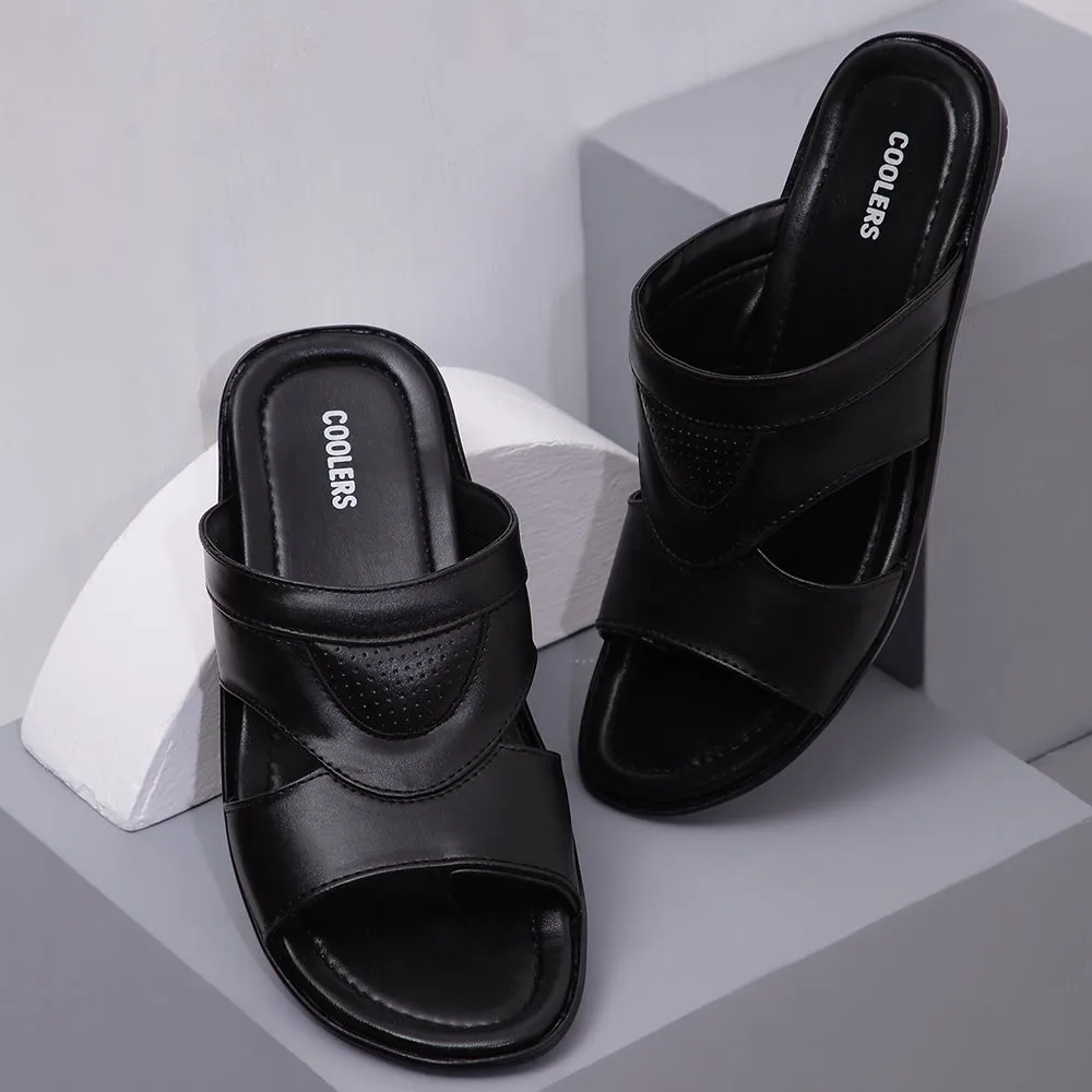 Coolers Casual (Black) Slippers For Men COOL99-105 By Liberty Plague Doctor Slippers