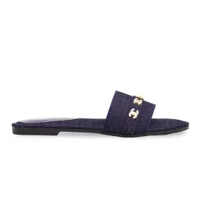Waterproof Slides Navy Casual Slipper CL1758