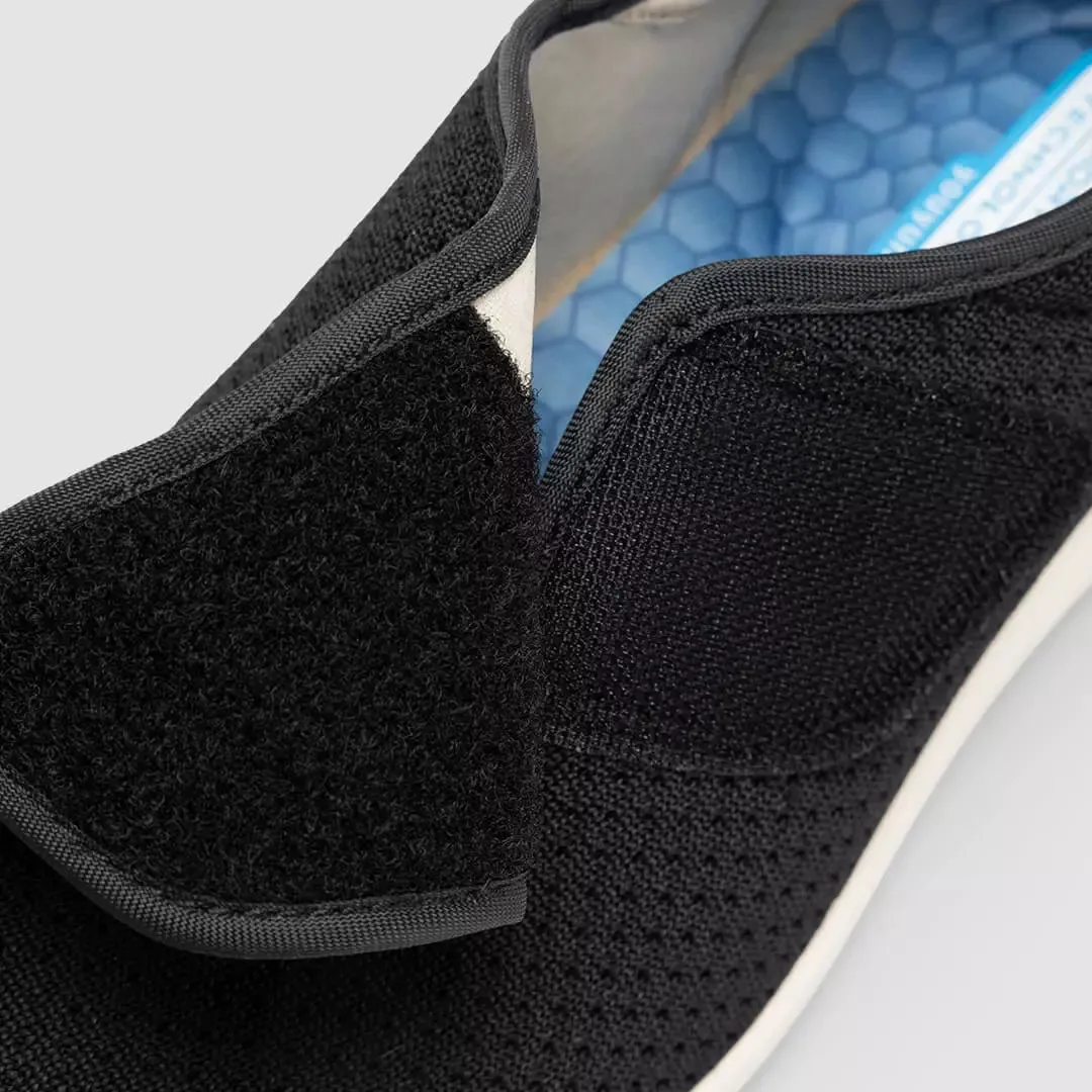 FitVille Women's Adjustable Strap Diabetic Shoes Bear Feet Slippers