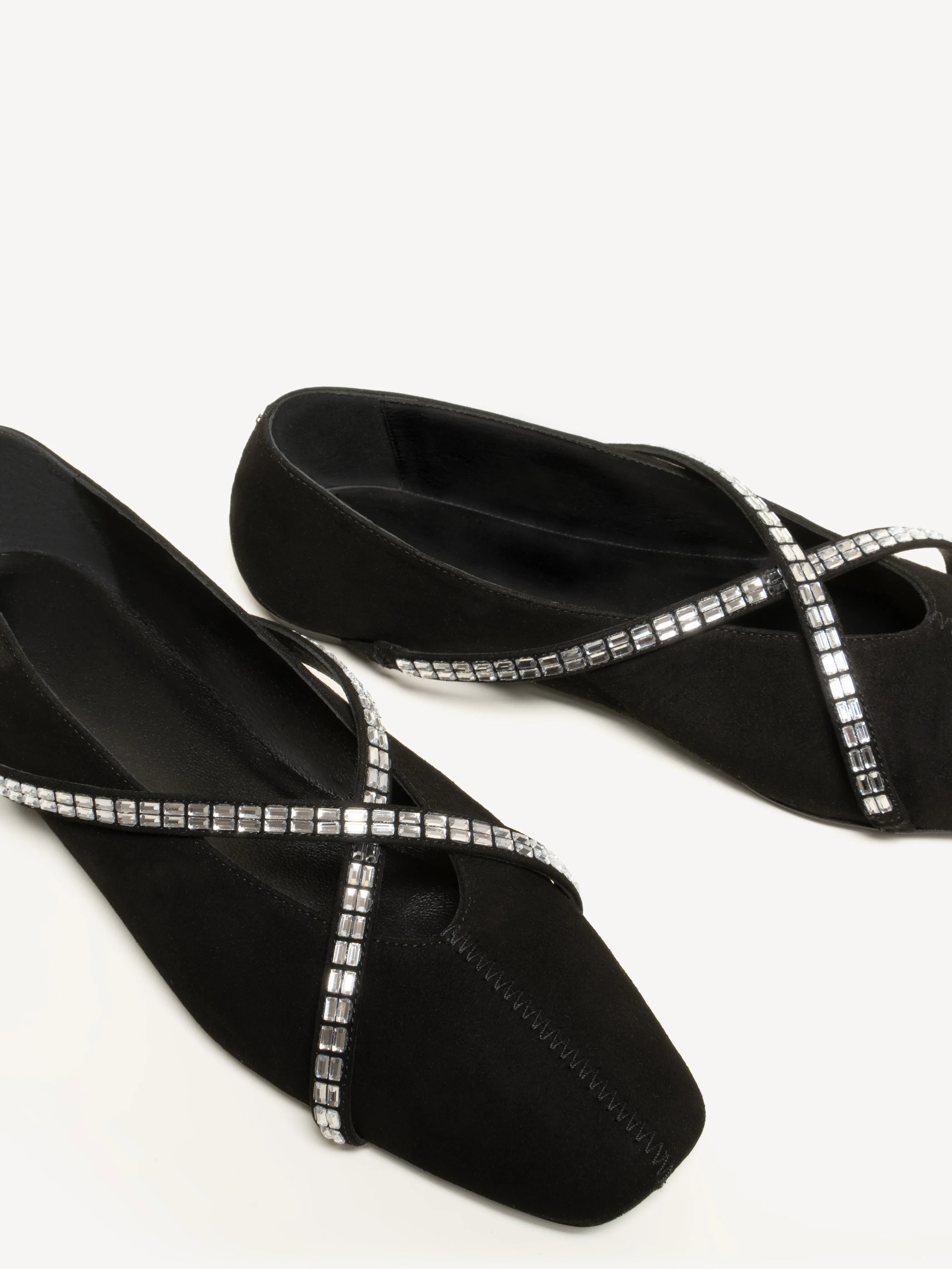 Flat Sole Formal Shoes The Una Crystal