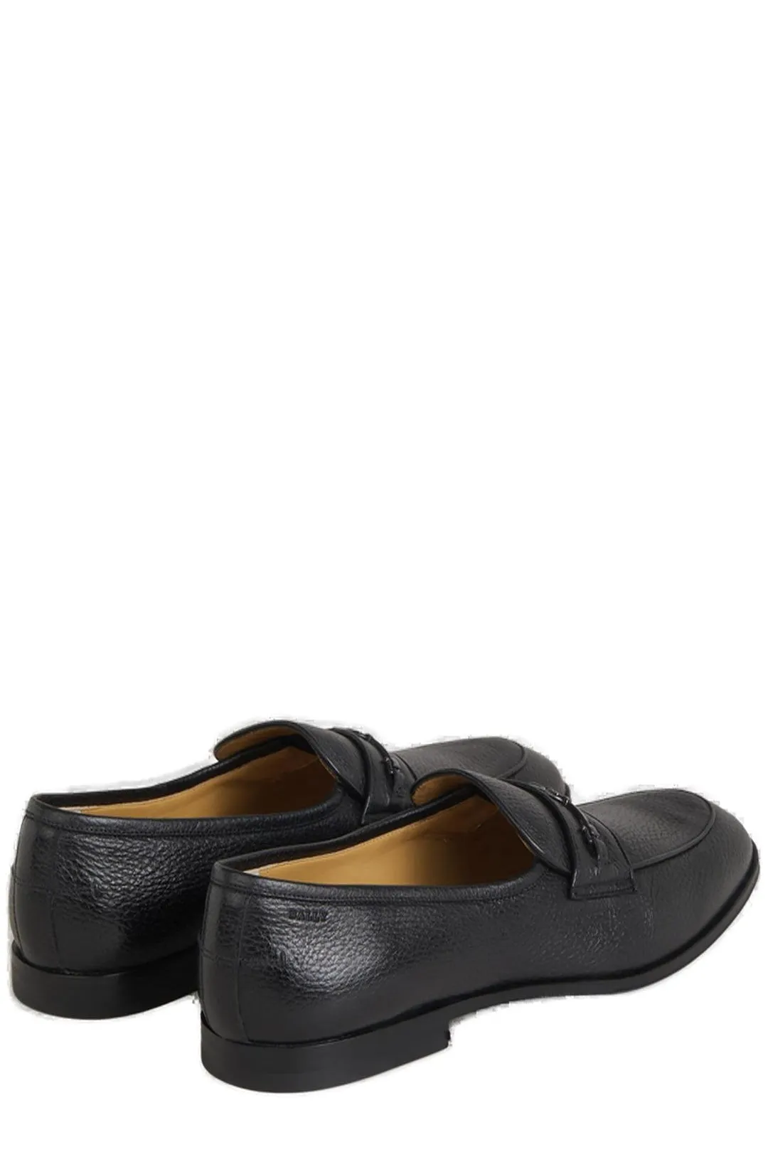 Shoes Leather Loafers Bally Weram Logo Plaque Loafers