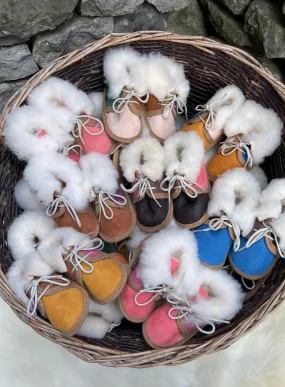Clouds Slippers Real Sheepskin Baby Bootees