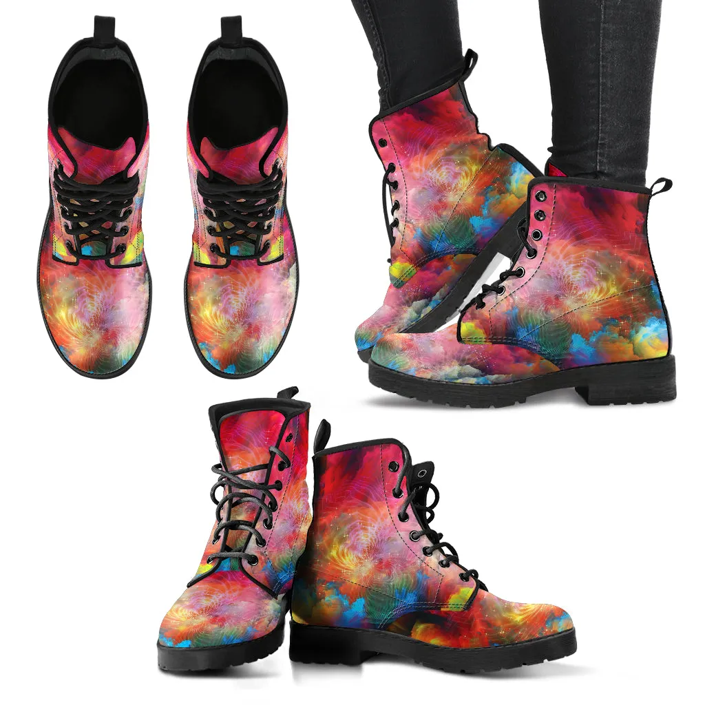 Colorful Spiritual Women's Vegan Leather Boots Loredo Boots