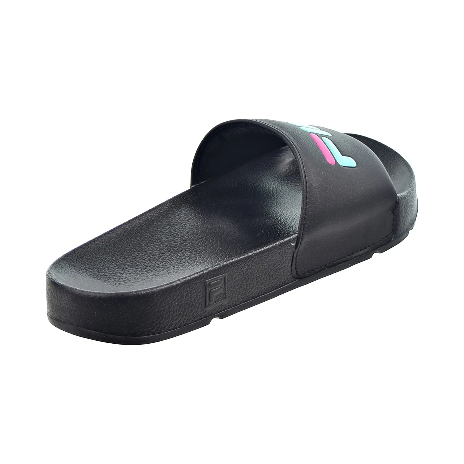 Fila Drifter Women's Slide Sandals Black-Cockatoo-Magenta Stitch Slippers