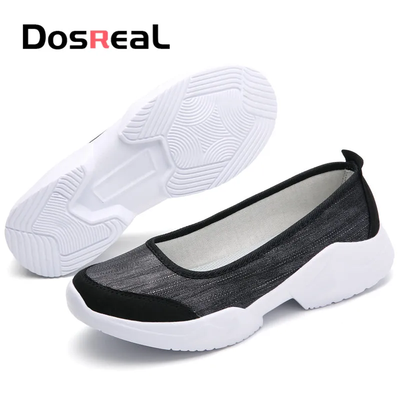 Aesthetic Loafers Dosreal Women Shallow Flats Shoes Summer Fashion Mesh Sneakers For Ladies Outdoor Casual Shoes Comfo
