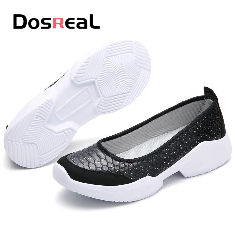 Cara Loafers Dosreal Women Shallow Flats Shoes Summer Fashion Mesh Sneakers For Ladies Outdoor Casual Shoes Comfo