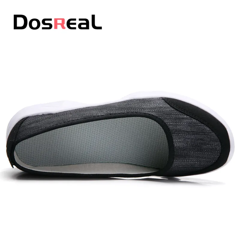 Dosreal Women Shallow Flats Shoes Summer Fashion Mesh Sneakers For Ladies Outdoor Casual Shoes Comfo Loafers Shorts