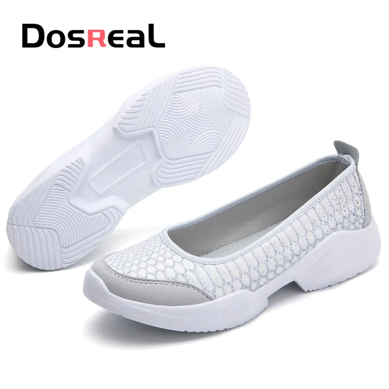 Dosreal Women Shallow Flats Shoes Summer Fashion Mesh Sneakers For Ladies Outdoor Casual Shoes Comfo Earth Spirit Penny Loafers