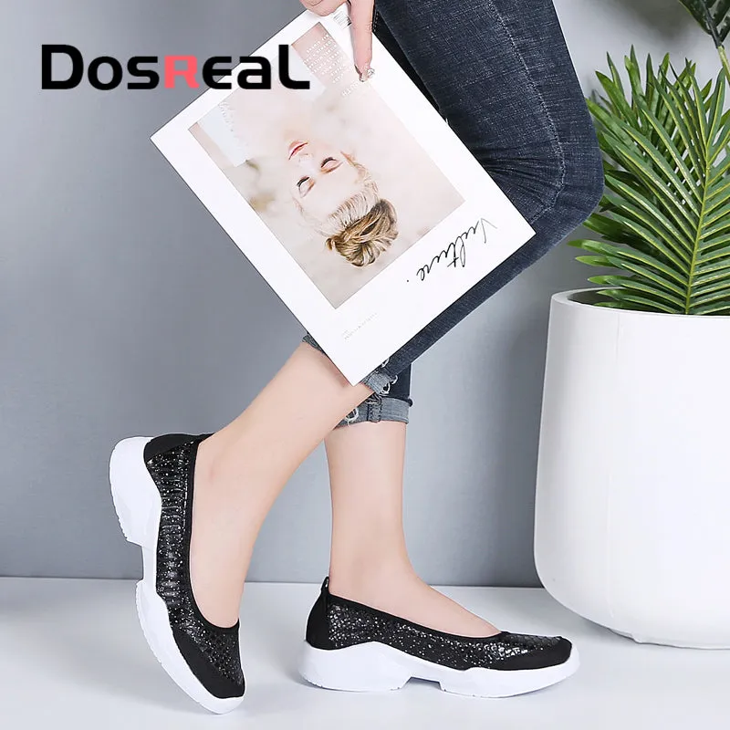 Hello Kitty Loafers Dosreal Women Shallow Flats Shoes Summer Fashion Mesh Sneakers For Ladies Outdoor Casual Shoes Comfo