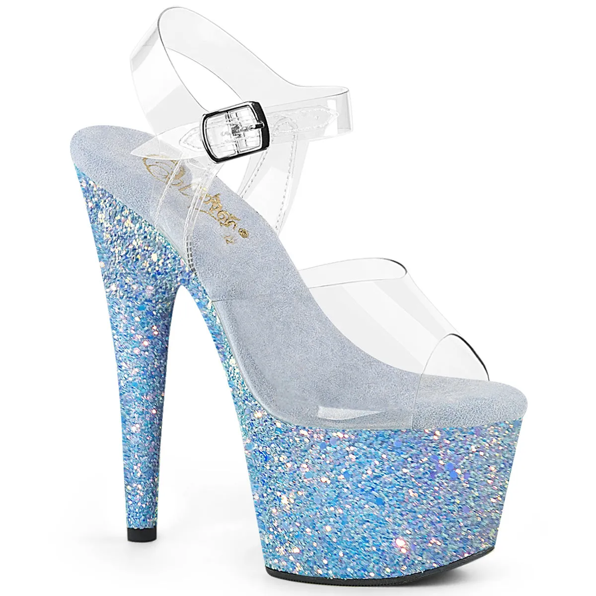 ADORE-708LG Pleaser Clear/Baby Blue Sexy Platform Shoes (Pole Dancing Heels) Asic Gel Running Shoes