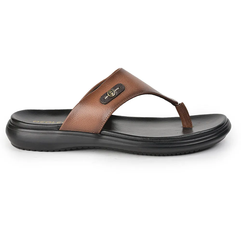 Theodora Slippers Healers Casual Tan Slipper For Men MDL-05 By Liberty
