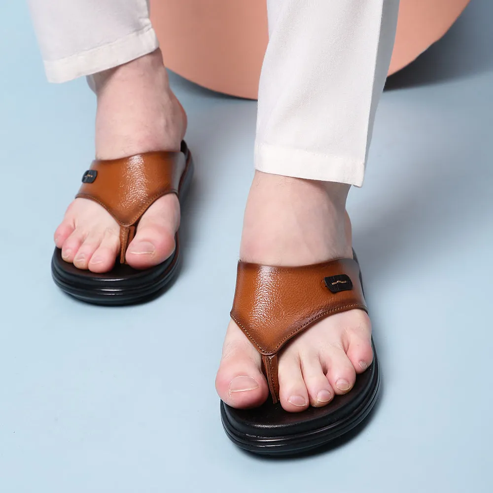 Slip Goldenstar Healers Casual Tan Slipper For Men MDL-05 By Liberty