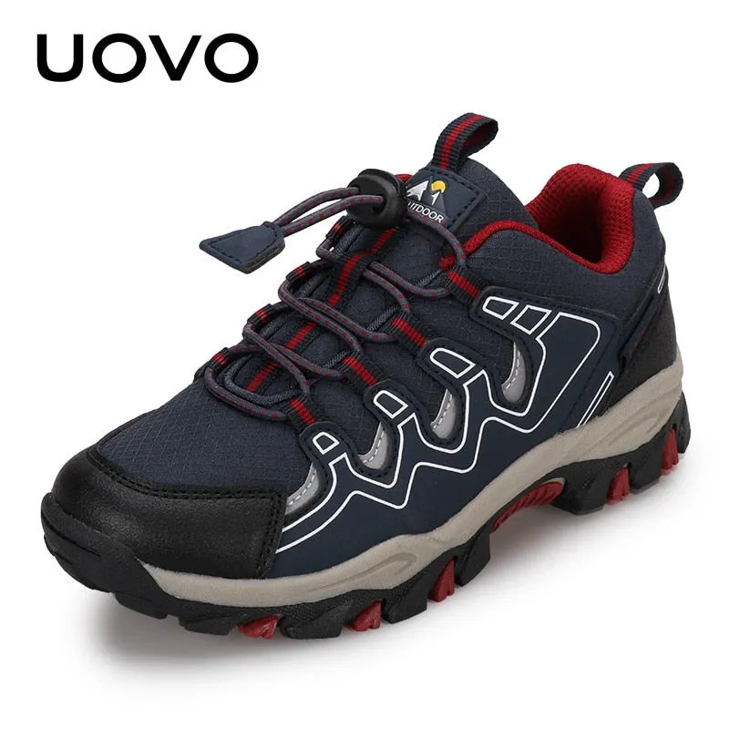 UOVO 2022 New Boys Girls Sports Children Footwear Outdoor Breathable Kids Hiking Shoes Spring And Autumn Sneakers Eur #27-39 400g Hiking Boots