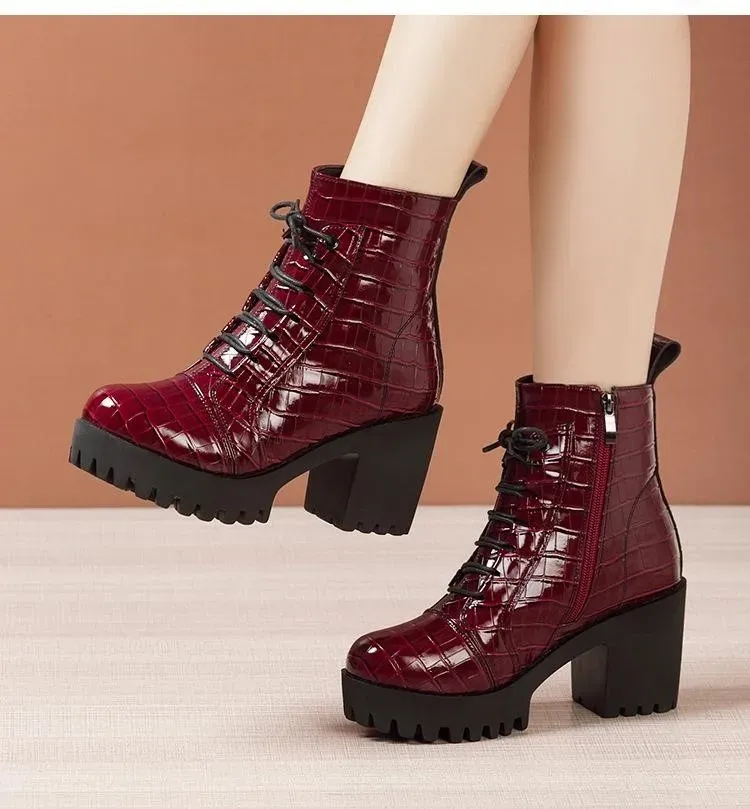 Adidas 5 10 Mtb Shoes USS Shoes Elvys Women's Platform Patent Boots