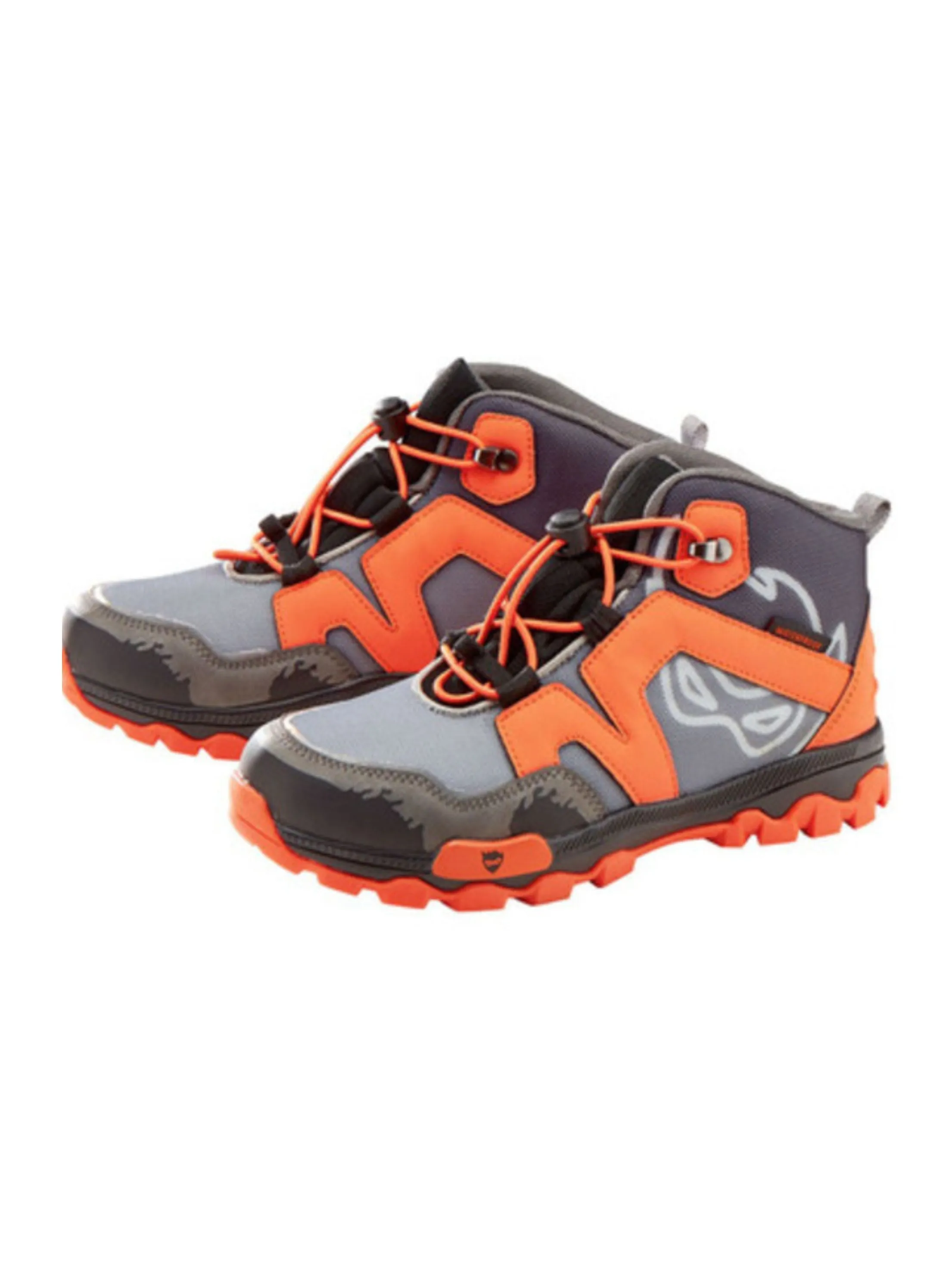 Kids Boy's Textured Hiking Shoes,Grey/Orange Z Coil Hiking Boots