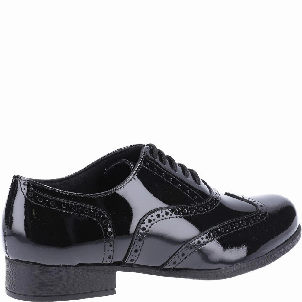 Cushioned Insole Hush Puppies Kada Patent Senior School Shoes