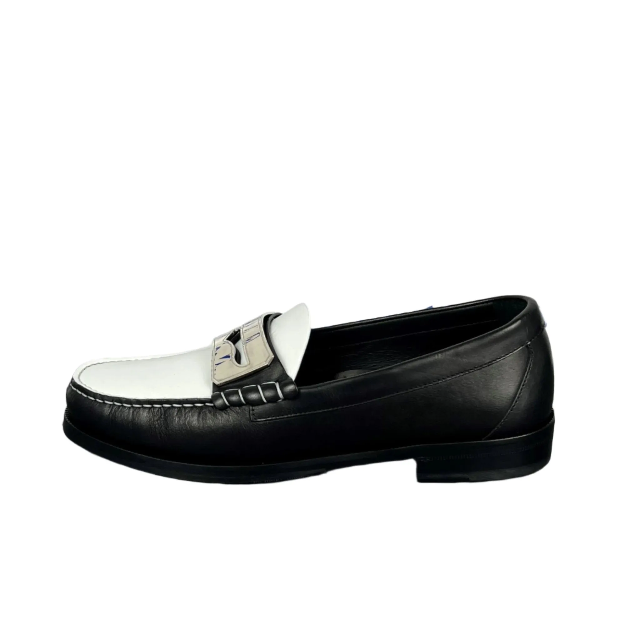 Buscemi Men's Town Loafer Black/White Leather Loafers Loafers Chicago