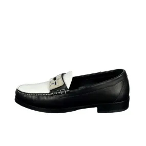 Buscemi Men's Town Loafer Black/White Leather Loafers Loafers Used