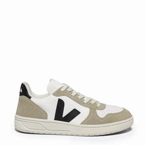 Veja V-10  Extra White Black Sahara Trainer Tight Closure Track Steps