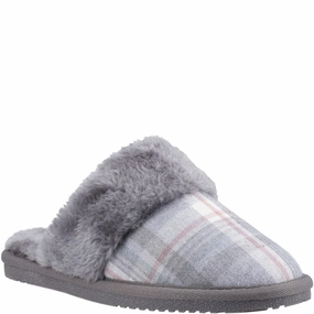 Cozy Step Footwear Comfy Relax Shoes Hush Puppies Arianna Plaid Slipper