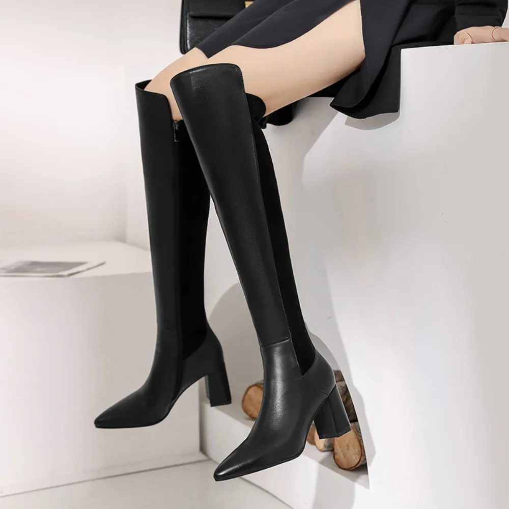 Most Expensive Adidas Shoes Vintage Leather Over-The-Knee Boots