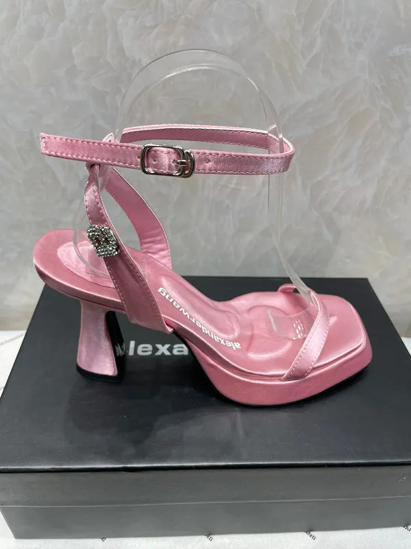 MKS06 high-heeled 10CM shoes Women 35-40 Slippers with Box Raffia Platform Slides