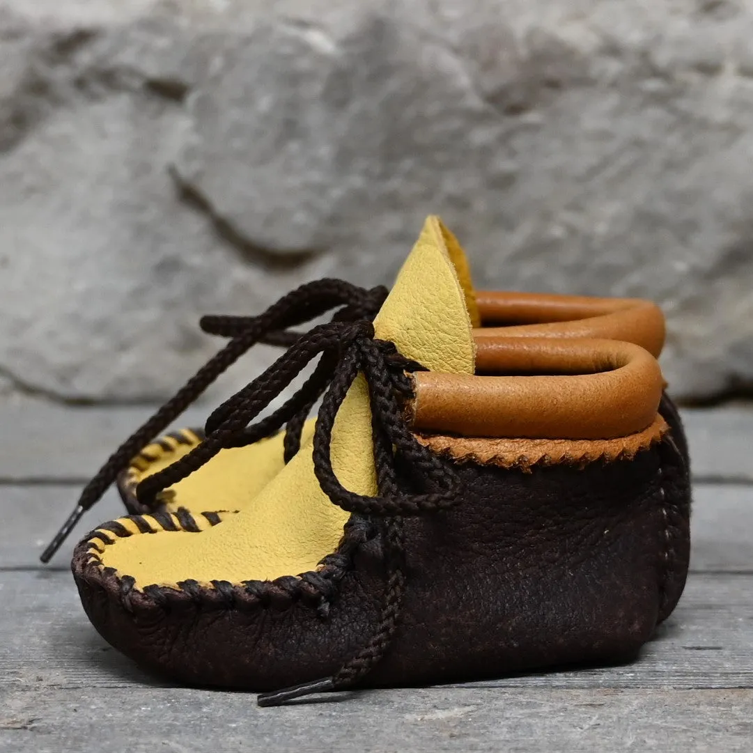 Wapsi "Harvest" in Tan and Brown Leather Tasmanian Devil Slippers