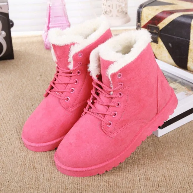 Cream Snow Boots Warm Winter Boots For Women