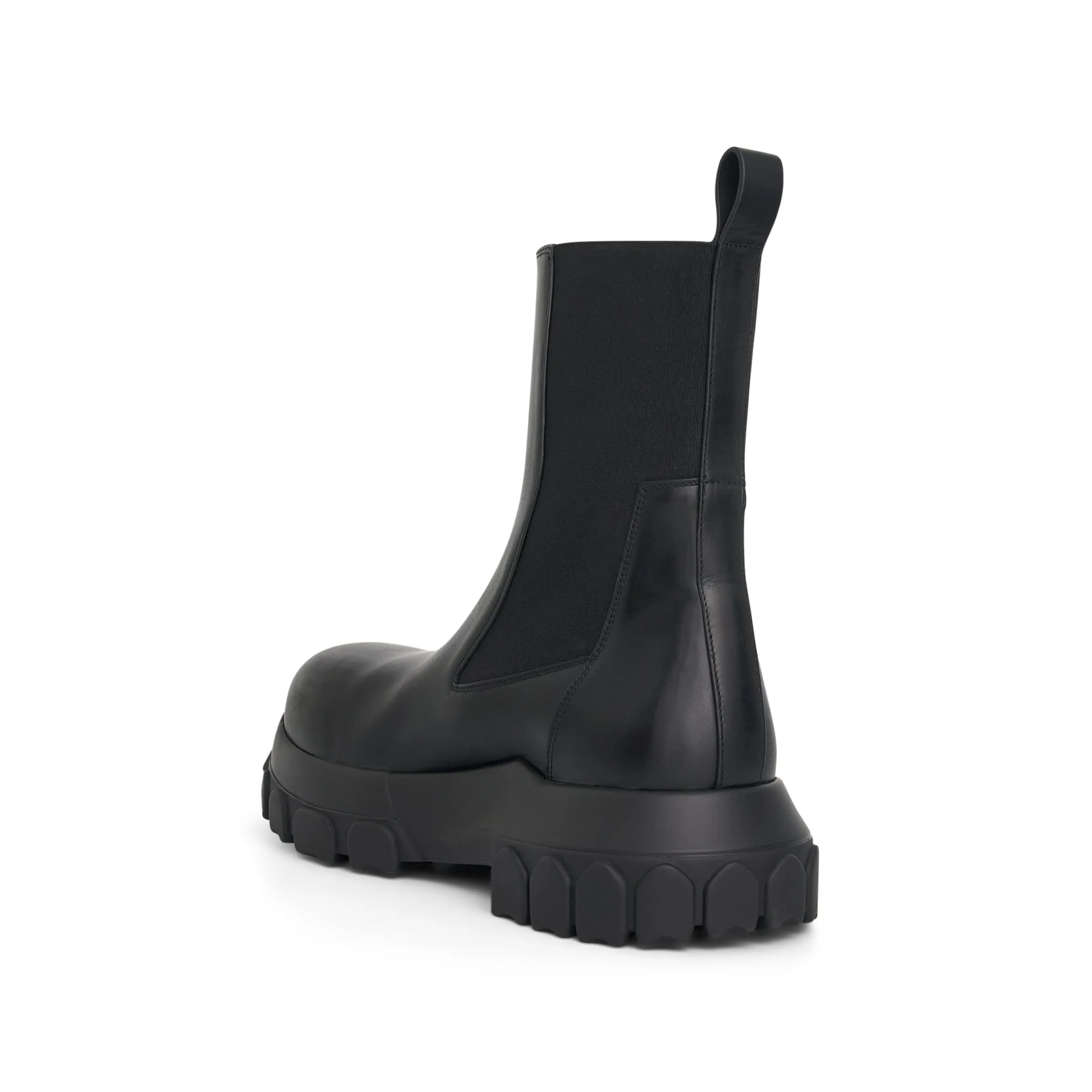 Washed Calf Beatle Bozo Tractor Boots in Black Mudder Boots