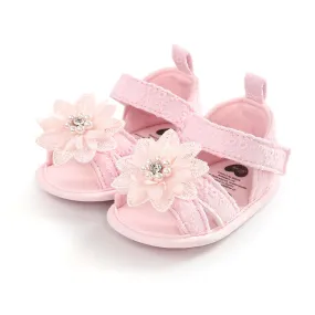 Small Wedge Sandals Baby Girl Bow Sandals Flat Heels Toddler Kids Summer Party Wedding Flower Pearls Sandals Shoes